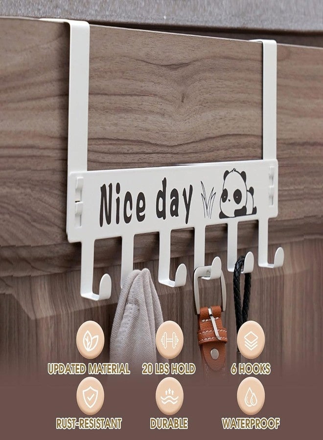 TORO Heavy Duty Carbon Metal Over Door Hanger for Cloths, Drill Free Door Hanging Hooks Suitable for Bathroom, Bedroom, Kitchen (White) - Image 3